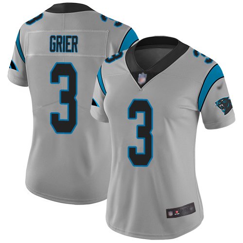 Carolina Panthers Limited Silver Women Will Grier Jersey NFL Football #3 Inverted Legend